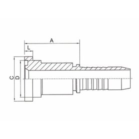 Hydraulická koncovka 20,3/4", SFL, 0°